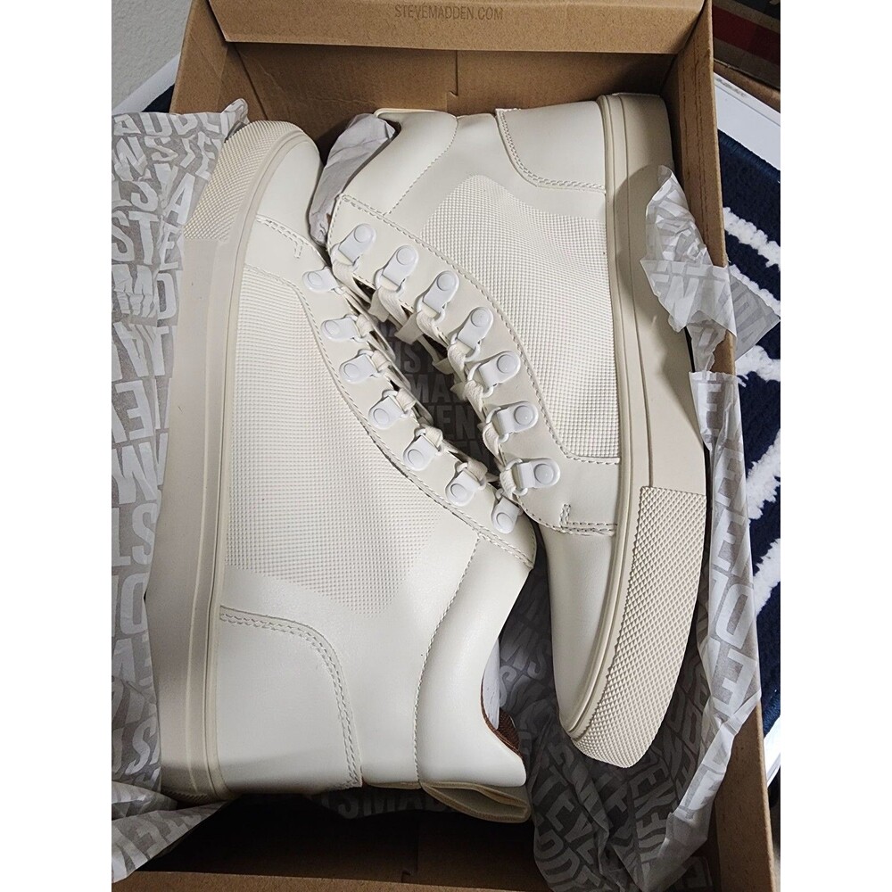 Steve Madden high top sneakers white new in box
